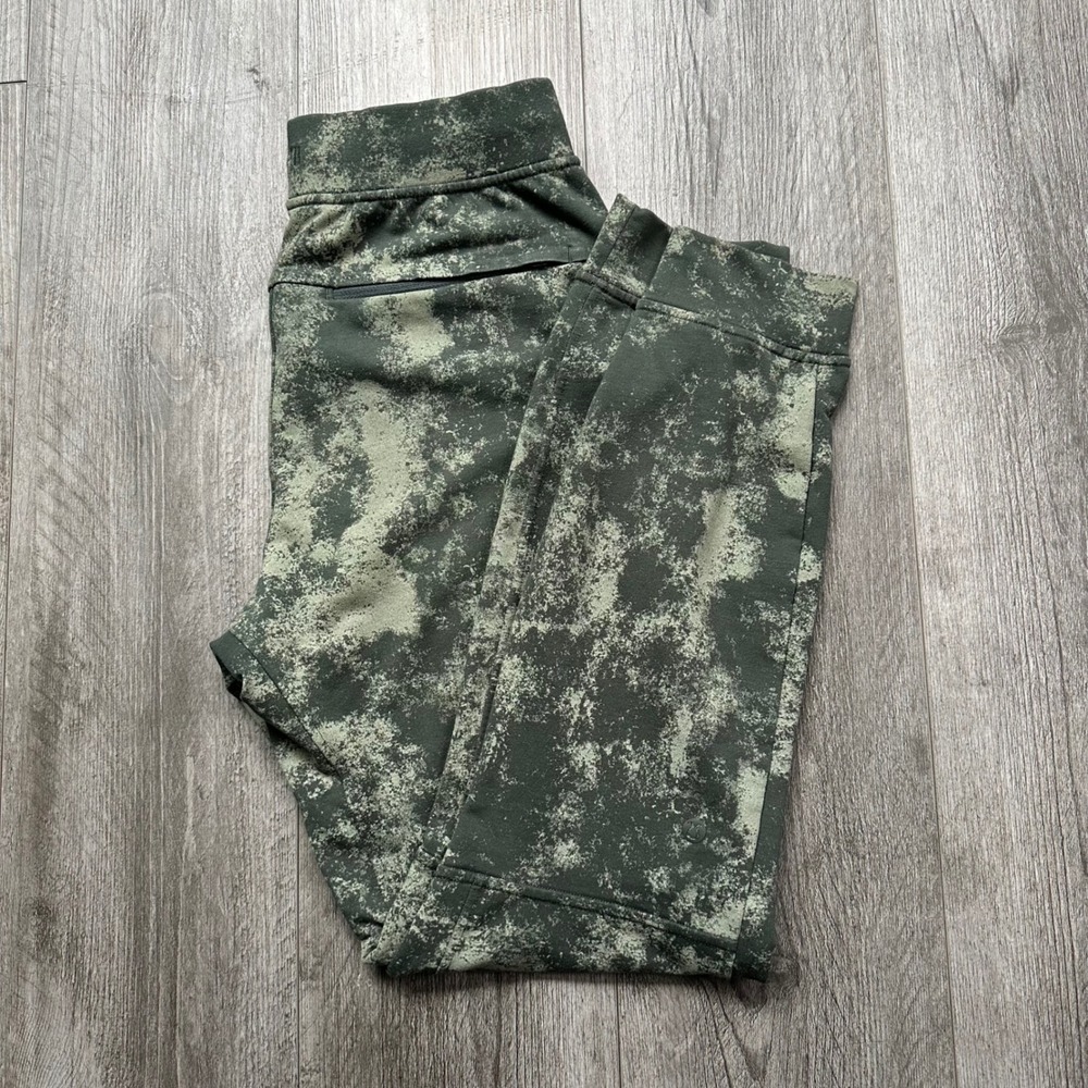Lululemon city sweat Camo Acid Wash Green Jogger Sweatpants mens XS